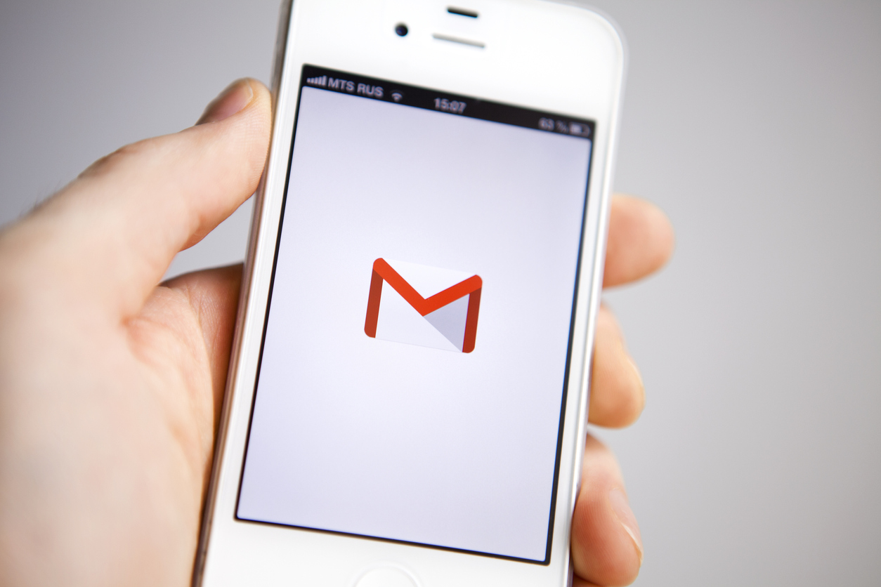 Gmail icon displayed on mobile phone