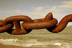 rusty metal chain