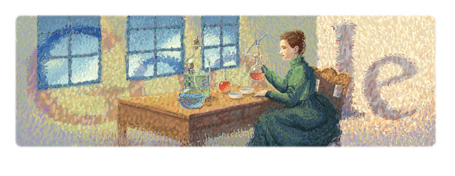 Marie Curie Google Logo Design