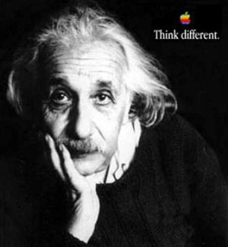 Einstein Think Different Logo Design Science