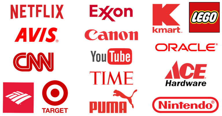 examples of red logos