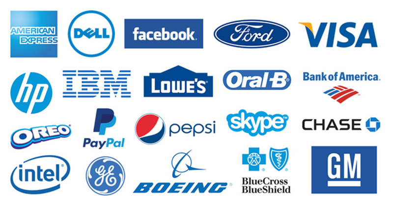 Popular Blue Company Logos