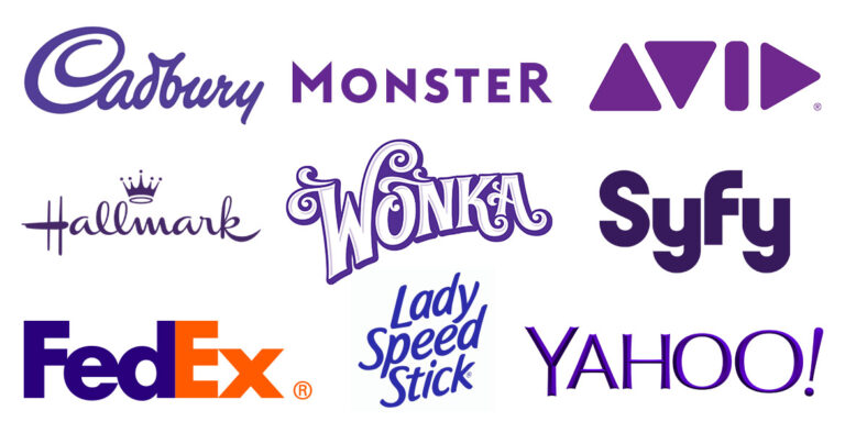 examples of purple logos