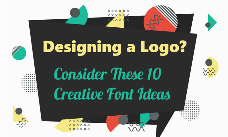 10 creative font ideas infographic