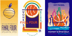 NCAA Final Four Logo Designs 1993 through 1997