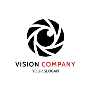 Sample Photography Action Logo Design of a camera lense
