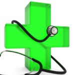 first aid symbol with stethoscope wrapped around