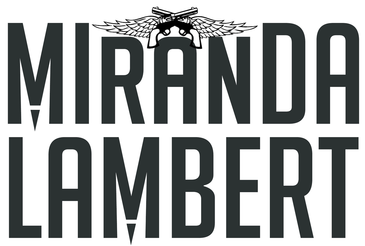 Miranda Lambert Country Music Text and Pistol Icon Logo Deisgn 