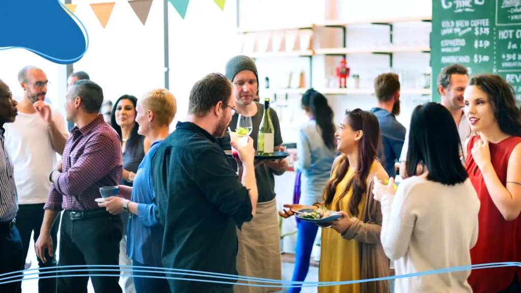 People at a business party