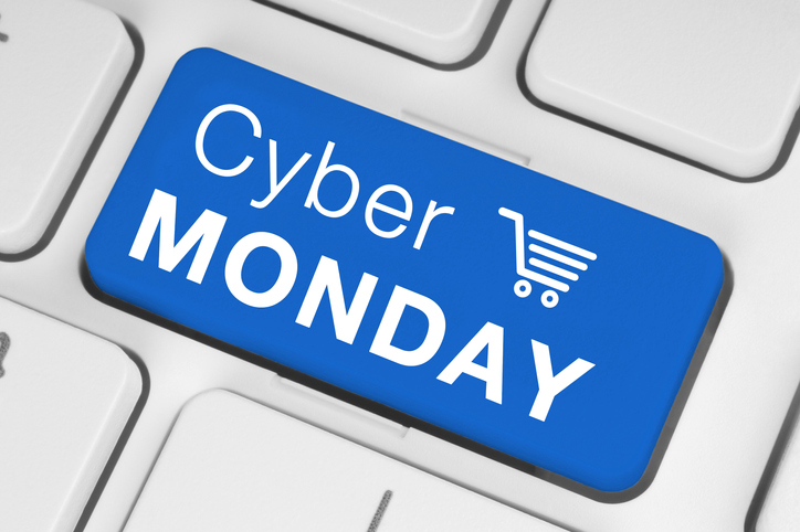 Cyber Monday sale on a keyboard