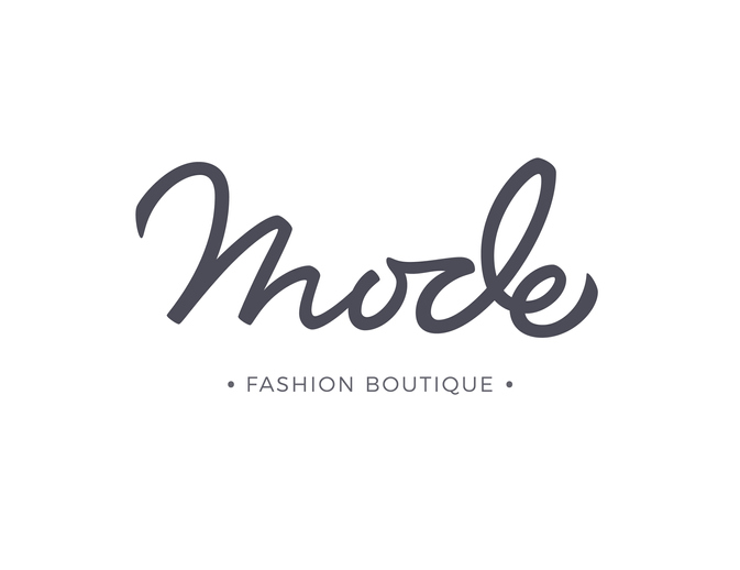 Fashion boutique logo design with modern font