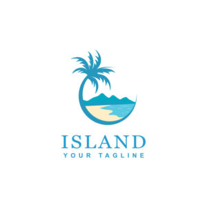 vector design of circular beach