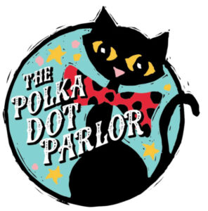 Original Cartoon Icon Logo for Polka Dot Parlor