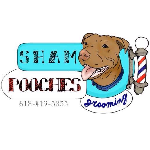 Original Outdated Shampooches Dog Icon Logo Design