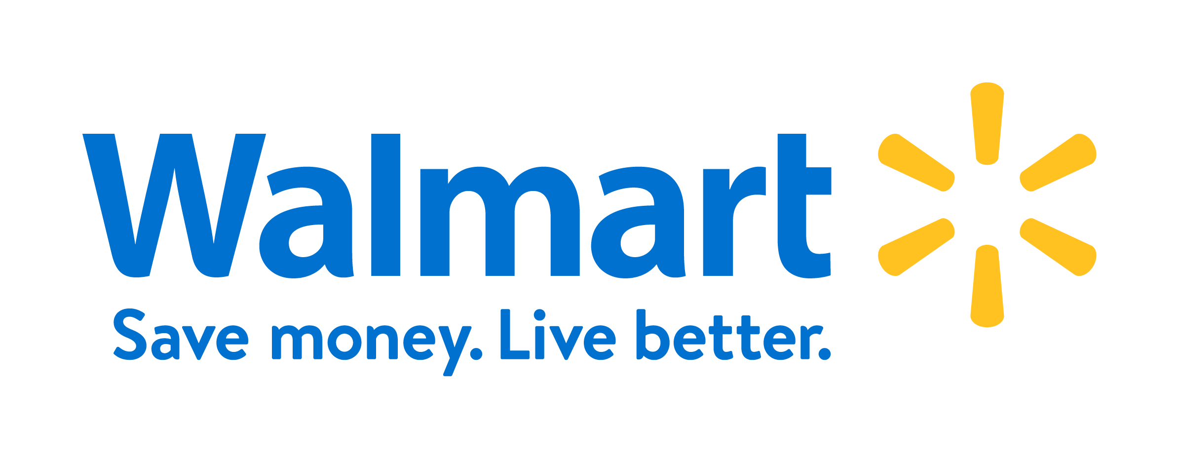 Walmart Logo Example for responsive logo design with text on the right of the icon with tagline