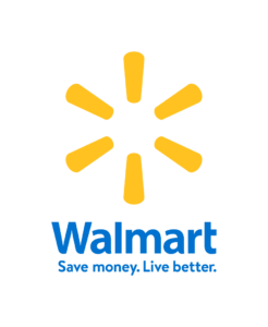 Walmart Logo Example for responsive logo design with Icon central on top of text 