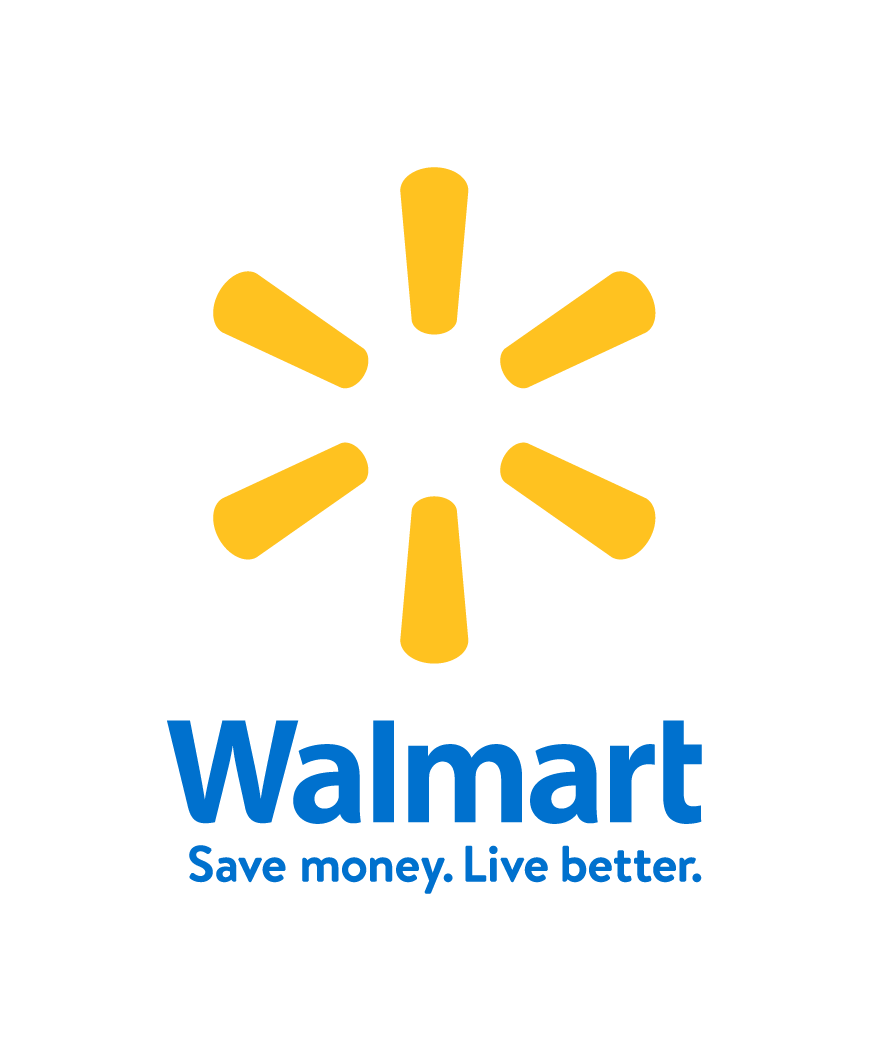 Walmart Logo Example for responsive logo design with Icon central on top of text 