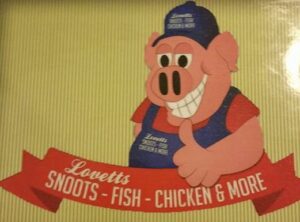Original Lovetts Soulf Food with outdated Pic Cartoon Logo Design 