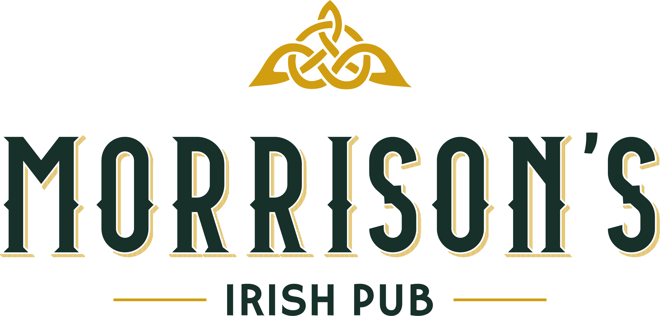 Redesigned Morrisons Irish Pub Text Logo Design 