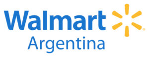 Walmart Logo Example for responsive logo design with Icon on the right with Walmart name on the left and Country Location of Argentina centered under Walmart Name