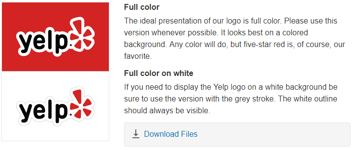 Yelp brand guideline