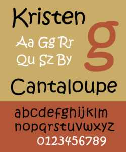 Kristen ITC font sample