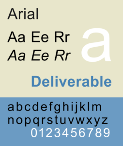 Arial font