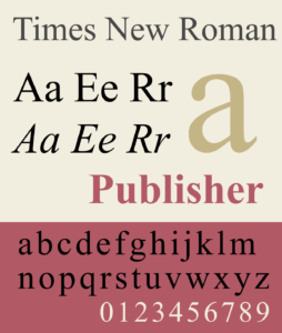 Times New Roman font