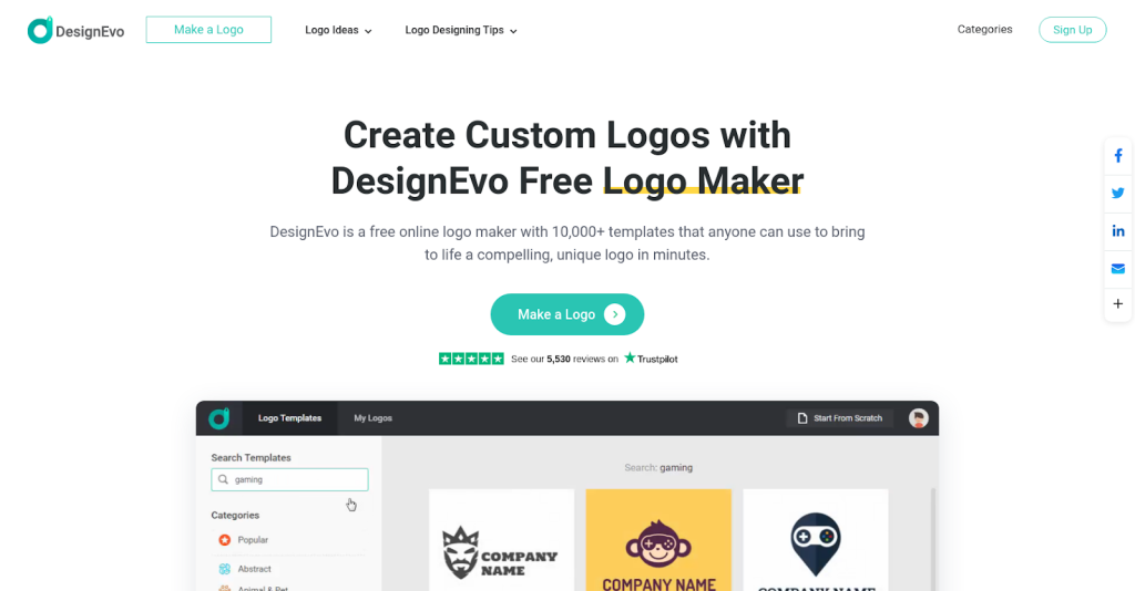 DesignEvo Homepage