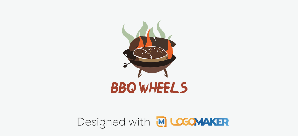 BBQ food truck logo