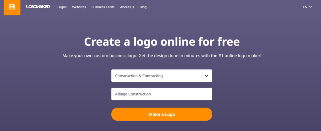 LogoMaker Homepage
