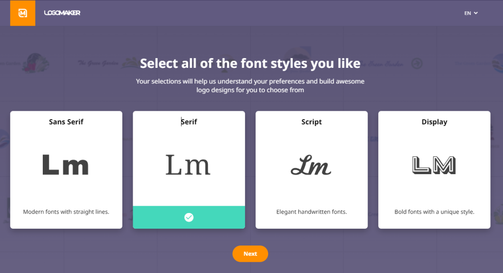 LogoMaker Font Styles