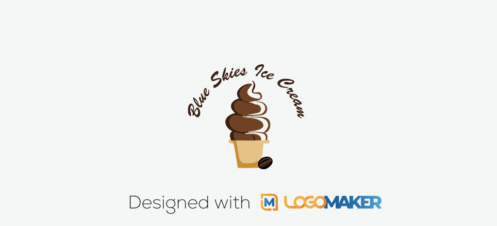 Ice cream food truck logo
