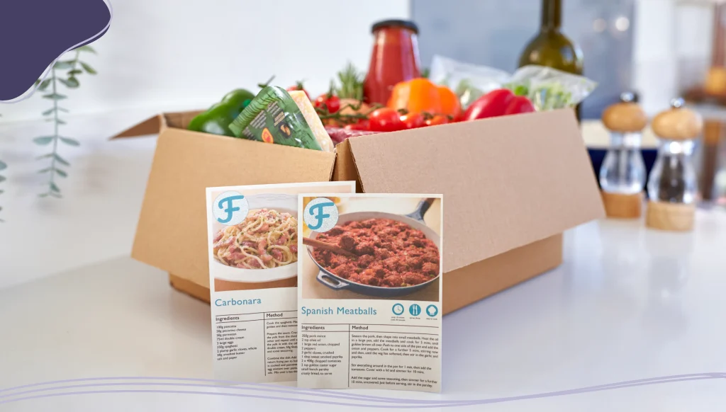 Recipe Cards By Box From Online Meal Food Recipe Kit With Fresh Ingredients Delivered To Home Stock