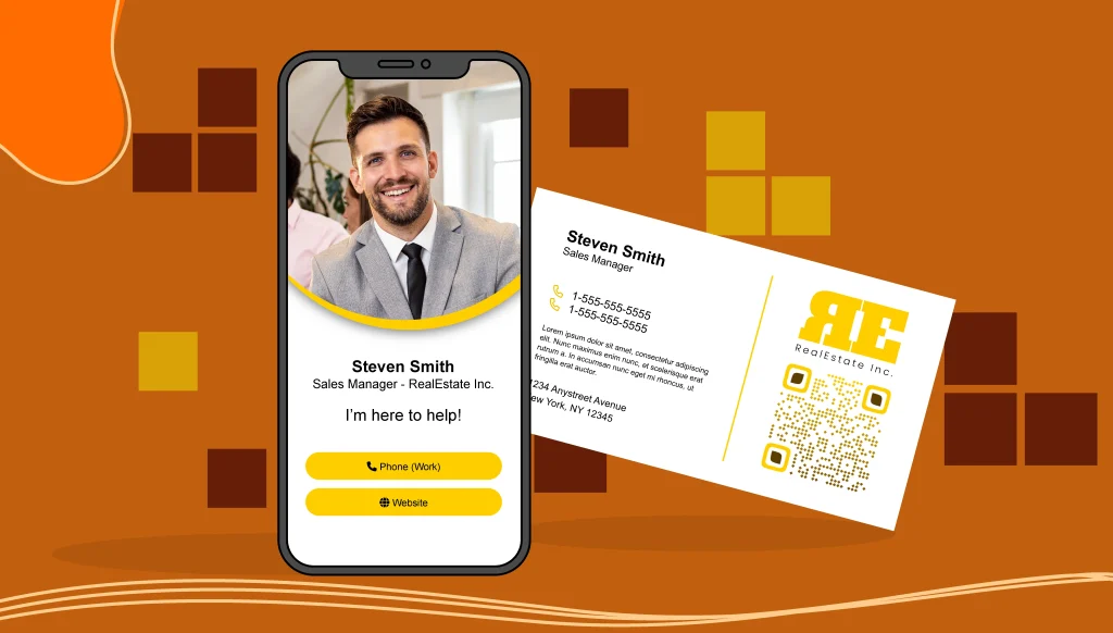 Example of digital business cards