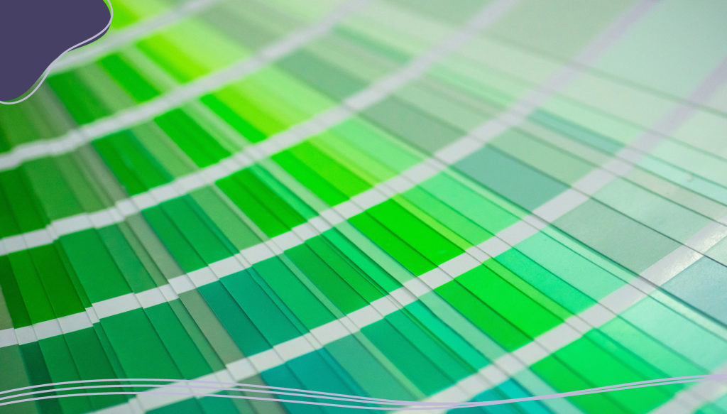 Green color swatches