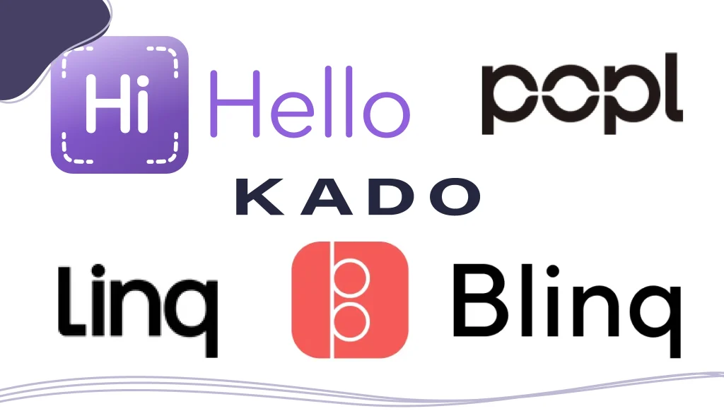 HiHello, Blinq, Linq, Popl, and KoboNetwork logos