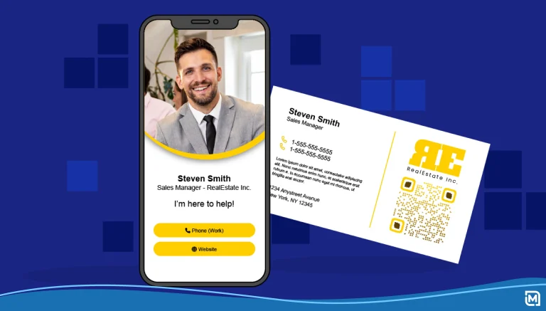 Digital business card example