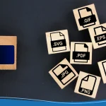 Wooden icons for the best logo file formats