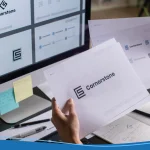 Designer looking at different font types for a logo