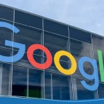 Google logo at their headquarters