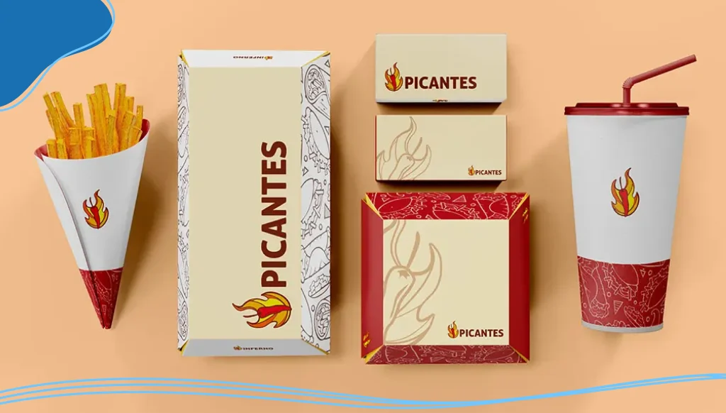 Logo design examples on different products