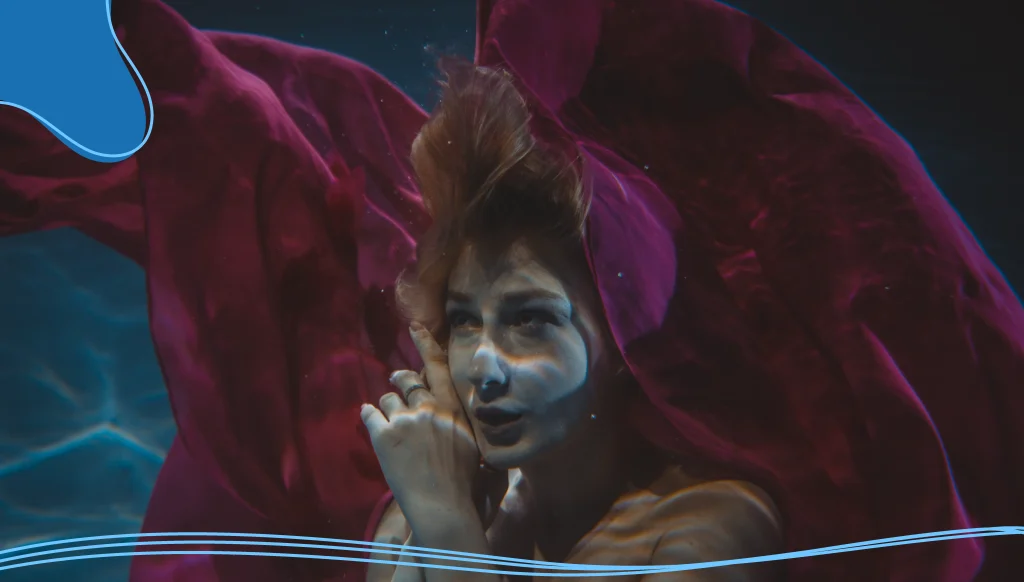 Woman underwater