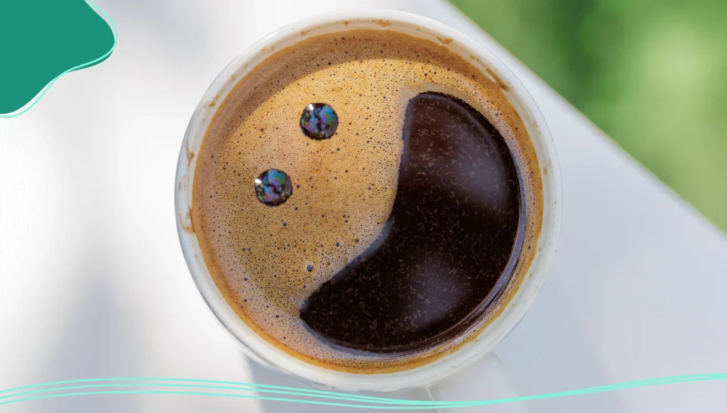 Smiley face in a cup of coffee
