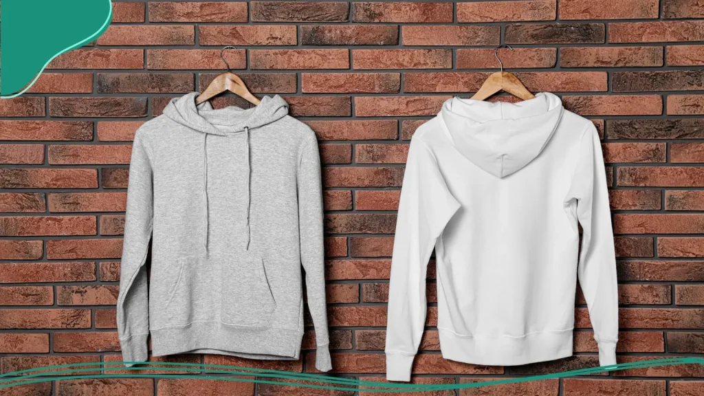 Back and front of a hoodie