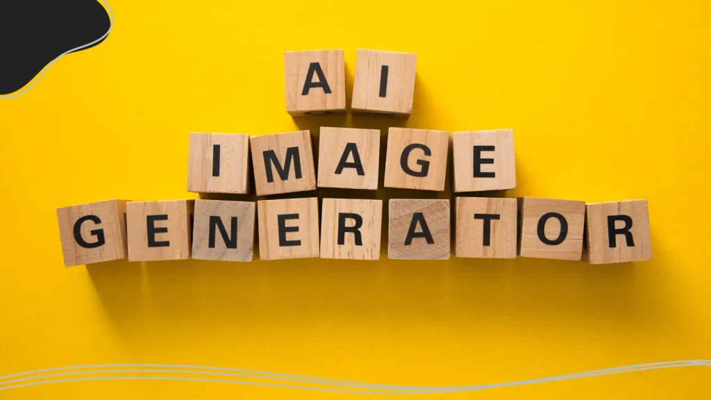AI image generator in block letters