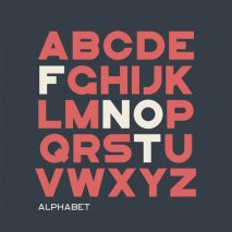 Heavy sans serif typeface design. Vector alphabet, letters, font typography