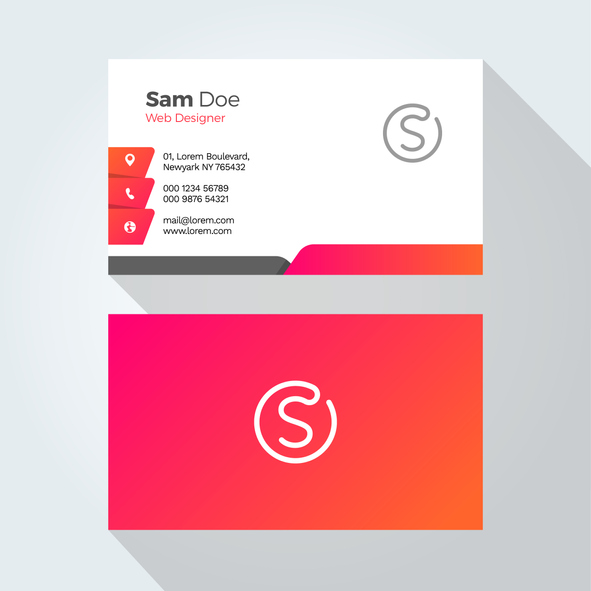 Sample Business Card design for a webs designer 