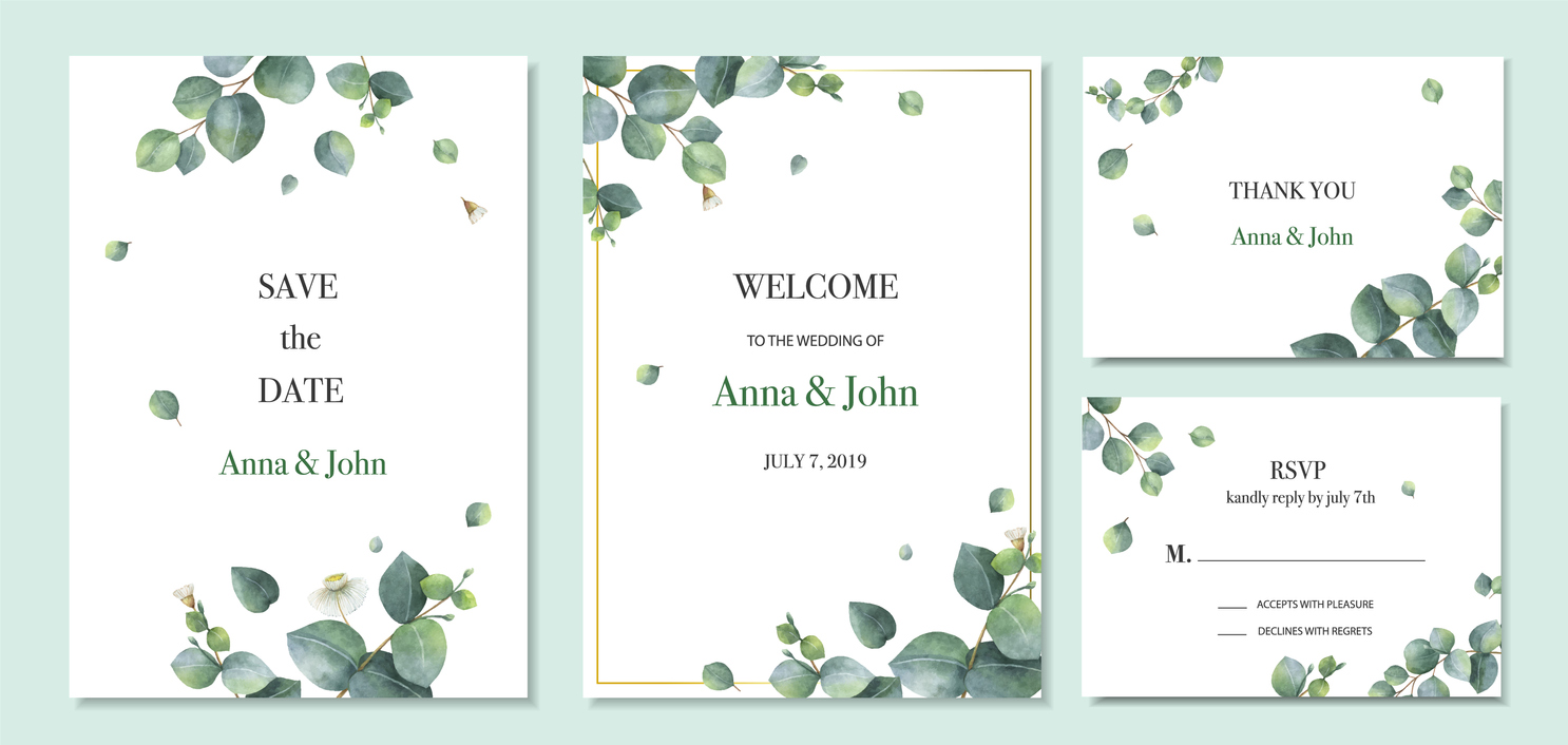 Modern wedding invitations