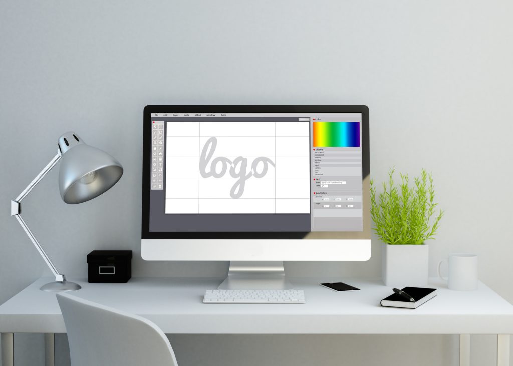 logo design on desktop